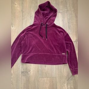 Calvin Klein Performance women’s dark purple soft cropped hoodie